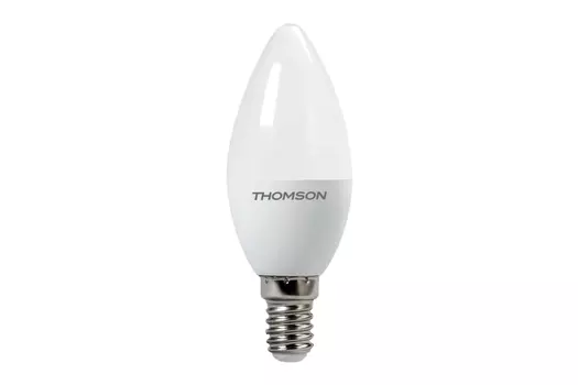Лампа светодиодная E14 свеча/C37, 10Вт, 3000K / теплый свет, 800лм, THOMSON (TH-B2017)