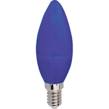 Лампа светодиодная E14 свеча/C37, 6Вт / синий, Ecola C4TB60ELY candle LED color (C4TB60ELY)