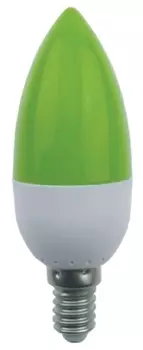 Лампа светодиодная E14 свеча/C37, 6Вт / зелёный, Ecola C4TG60ELY candle LED color (C4TG60ELY)