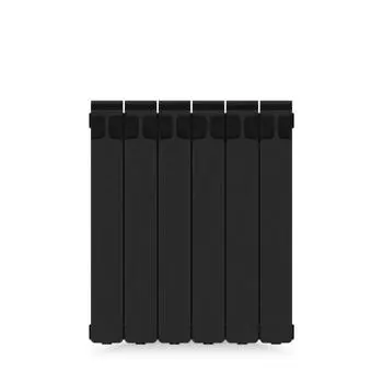 Радиатор секционный Rifar Monolit M50006RAL9005 500/100 6 секций боковое подключение биметалл черный
