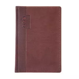 Ежедневник датированный Hatber на 2021 176 л А6 Vivella Velvet коричневый