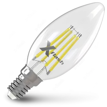 Светодиодная лампа филамент E14 FL C35 4W 220V, 48632