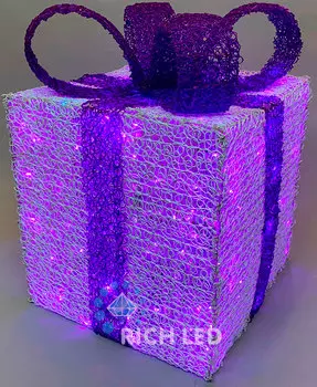Светодиодная фигура Подарок 50х50см, RL-3D-GB50F-TG/P