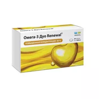 Омега-3 Дуо Renewal/Реневал капсулы 1300мг 60шт