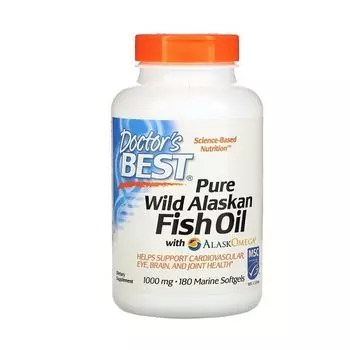 Омега-3 из дикой рыбы Аляски Doctor's Best/Доктор Бэст капсулы 1380мг 180шт
