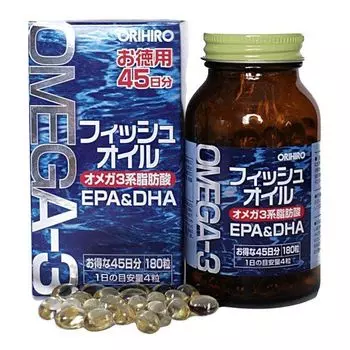 Омега-3 Orihiro/Орихиро капсулы 455мг 180шт