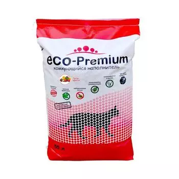 Наполнитель древесный ягоды тутти-фрутти ECO-Premium 20,2кг 55л