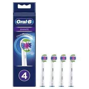 Насадки сменные Oral-B/Орал-Би для электрических зубных щеток 3D White CleanMaximiser EB18рRB 4 шт.