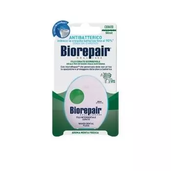 Нить зубная скользящая вощеная Scorrevole Filo Cerato Biorepair/Биорепэйр 50м
