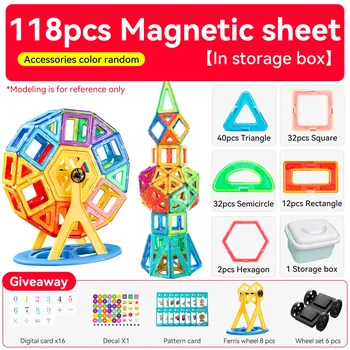 Магнитные блоки STEM игрушка 3D конструктор головоломка для детей от 3 лет 30pcs