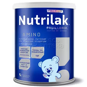 Nutrilak Смесь детская Нутрилак Премиум Амино специализированная на основе аминокислот с рождения, 400 г