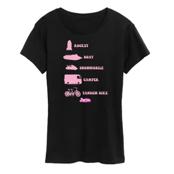 Футболка Missy Plus Barbie The Movie Vehicles с рисунком Licensed Character, черный