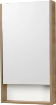 Зеркальный шкаф Aquaton Сканди 45 1A252002SDZ90, белый/дуб рустикальный