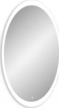 Зеркало Art&Max Ovale AM-Ova-600-1050-DS-F-H с подсветкой, белый