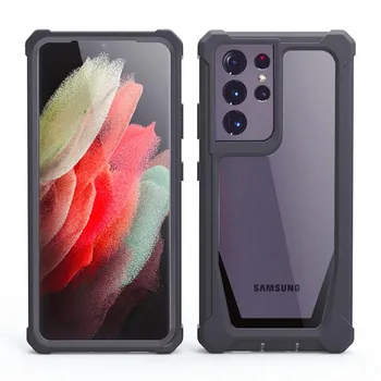 Бронированный чехол для Samsung Galaxy S21 S22 S20 Ultra Note 20 10 Pro Plus, прозрачная матовая кожа, задняя крышка For Samsung S22