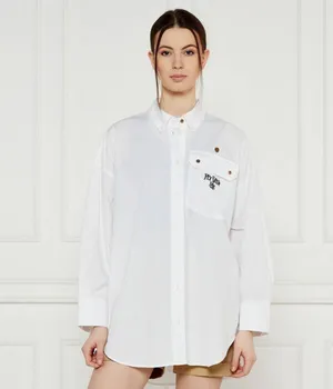Рубашка Oversize fit Aeronautica Militare, белый