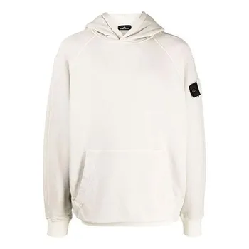 Толстовка shadow project popover hoodie 'pearl grey' Stone Island, серый
