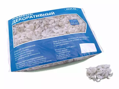 крошка мраморная белая 10-20 мм 10 кг