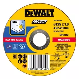 круг отрезной DEWALT по металлу 125х22,2х1мм тип 41
