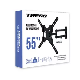 кронштейн TRESS WM 2544M VESA 75-400 до 30кг накл/повор/черн. для телевизора