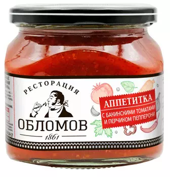 Аппетитка Ресторация Обломов с бакинскими томатами и перчиком Пепперони 420г