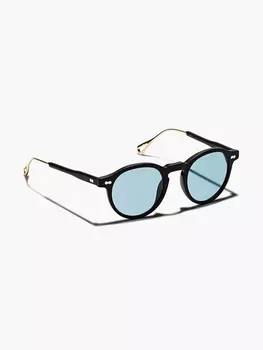 Солнцезащитные очки Moscot Miltzen-TT Sun Black/Gold Blue Lenses