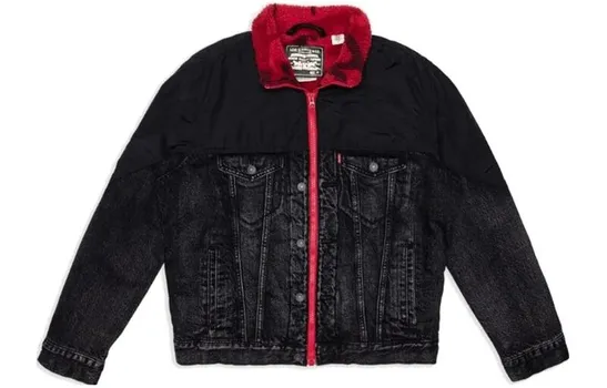 Мужская джинсовая куртка Levi's levi’s, цвет Dark black gray