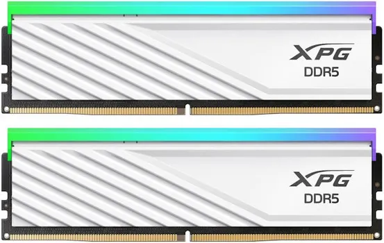 Модуль памяти DDR5 32GB (2*16GB) ADATA AX5U6400C3216G-DTLABRWH XPG Lancer Blade RGB white PC5-51200 6400MHz CL32 1.4V