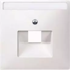 Накладка Schneider Electric MTN291819 Merten розетки ТЛФ/компьютерной 1-ой наклонной, термопласт, IP20 (белая)