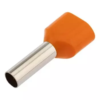Наконечник Rexant 06-0411-A штыревой втулочный изолированный F-12 мм 2х4мм2 (НШВи(2) 4.0-12/НГи2 4,0-12) оранжевый