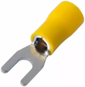 Наконечник Rexant 08-0151 вилочный изолированный 4.3 мм 4-6 мм2 (НВи 6.0-4/НВи 5,5-4) желтый