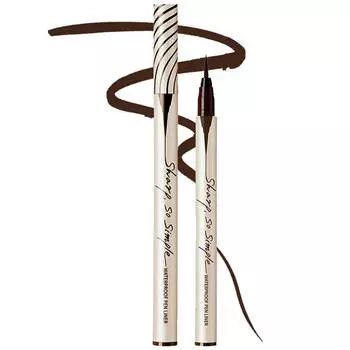 Водостойкая подводка-фломастер для глаз CLIO Sharp So Simple Waterproof Pen Liner 02 Brown