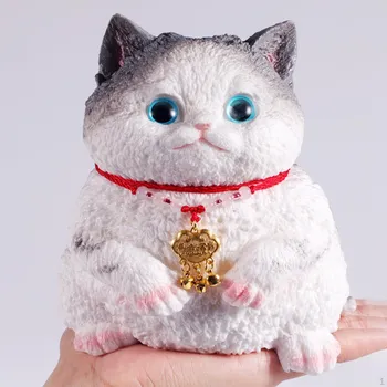 Милая кошачья игрушка-фиджет, сенсорная игрушка для релаксации, симуляция вечеринок, забавная мягкая игрушка для подарка orange cat