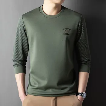Spring New Men s Sweatshirts, Fashionable Casual Long-sleeved T-shirts, Young Men s Tops, Round-neck Bottoming Shirts M