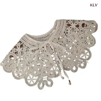 Ложный воротник \Nembroidery Воротник Venise Кружевной воротник с вырезом Выдалбливают Легко носить Съемный воротник Кружева для женщин чёрный