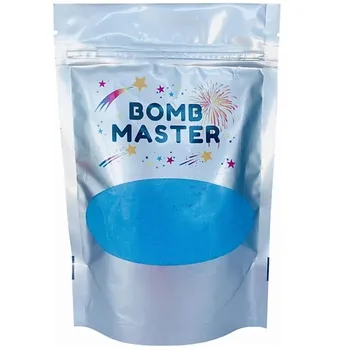 BOMB MASTER Мерцающая соль для ванны с хайлайтером, голубая 1.0