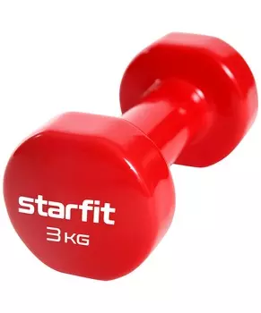 Гантель виниловая STARFIT Core DB-101 3 кг, красный
