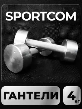 Гантели Sportcom неразборные металлические 4 кг 2 шт