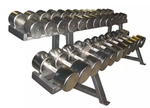 ГП-020 ГАНТЕЛЬНЫЙ РЯД ХРОМИРОВАННЫЙ, ОТ 12,5 ДО 50КГ (16ПАР)