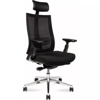 Офисное кресло NORDEN Vogue aluminium CH-203A-B-BB черный пластик / черная сетка / черная ткань / аллюминевая база