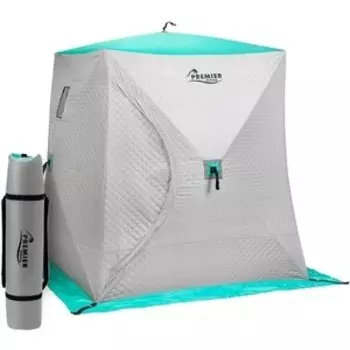 Палатка для зимней рыбалки Premier Fishing Куб Комфорт утепл. 1,8х1,8 biruza/gray (PR-ISCC-180BG)