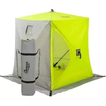 Палатка для зимней рыбалки Premier Fishing Куб утепл. 1,5х1,5 yellow lumi/gray (PR-ISCI-150YLG)
