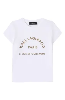 Хлопковая футболка Karl Lagerfeld Kids