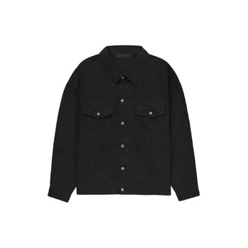 Fear of God Essentials Джинсовая куртка Jet Black Мужская верхняя одежда 202BT234270F XL