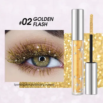 Тушь для ресниц Glitter Mascara Eyeshadow, тушь Extended Volume Color, тушь Diamond Mascara, водостойкая цветная тушь(1шт) One Size фиолетовый