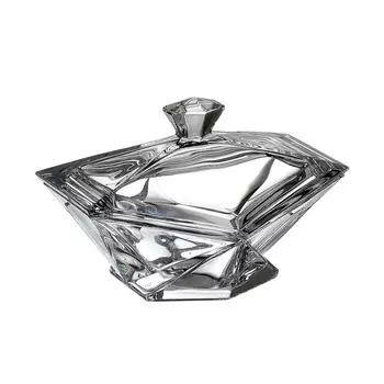 Конфетница 22 см Crystalite Bohemia Origami с крышкой