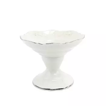 Конфетница на ножке 16 см Bernadotte Платиновый узор Be-Ivory