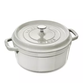 Кокот круглый чугунный 5,25 л Staub белый трюфель