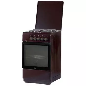 плита электрическая FLAMA L FE14010B 4 конфорки 85х50х60см чугун коричневая