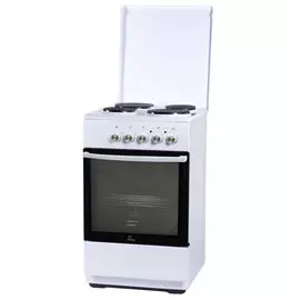 плита электрическая FLAMA L FE 14010 W 4 конфорки 85х50х60см чугун белая